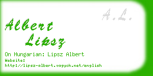 albert lipsz business card